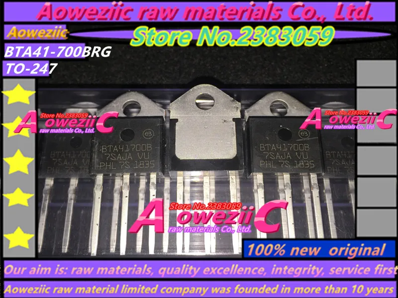 Aoweziic الصين الصانع BTA26-600BRG BTA26600B BTA41-700BRG BTA41700B BTA41-800BRG BTA41800B BTA41-1200BRG BTA411200B TO-247