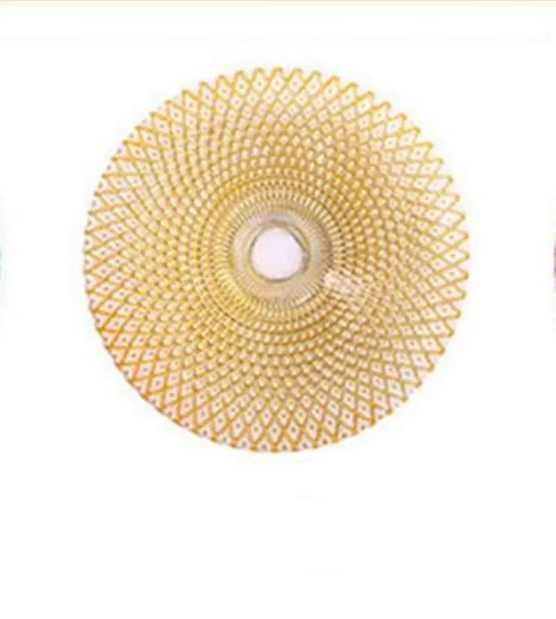 glass pineapple and fish scale pattern charger plate for wedding event decoration gold silver dinner plates 100 pcs/lot