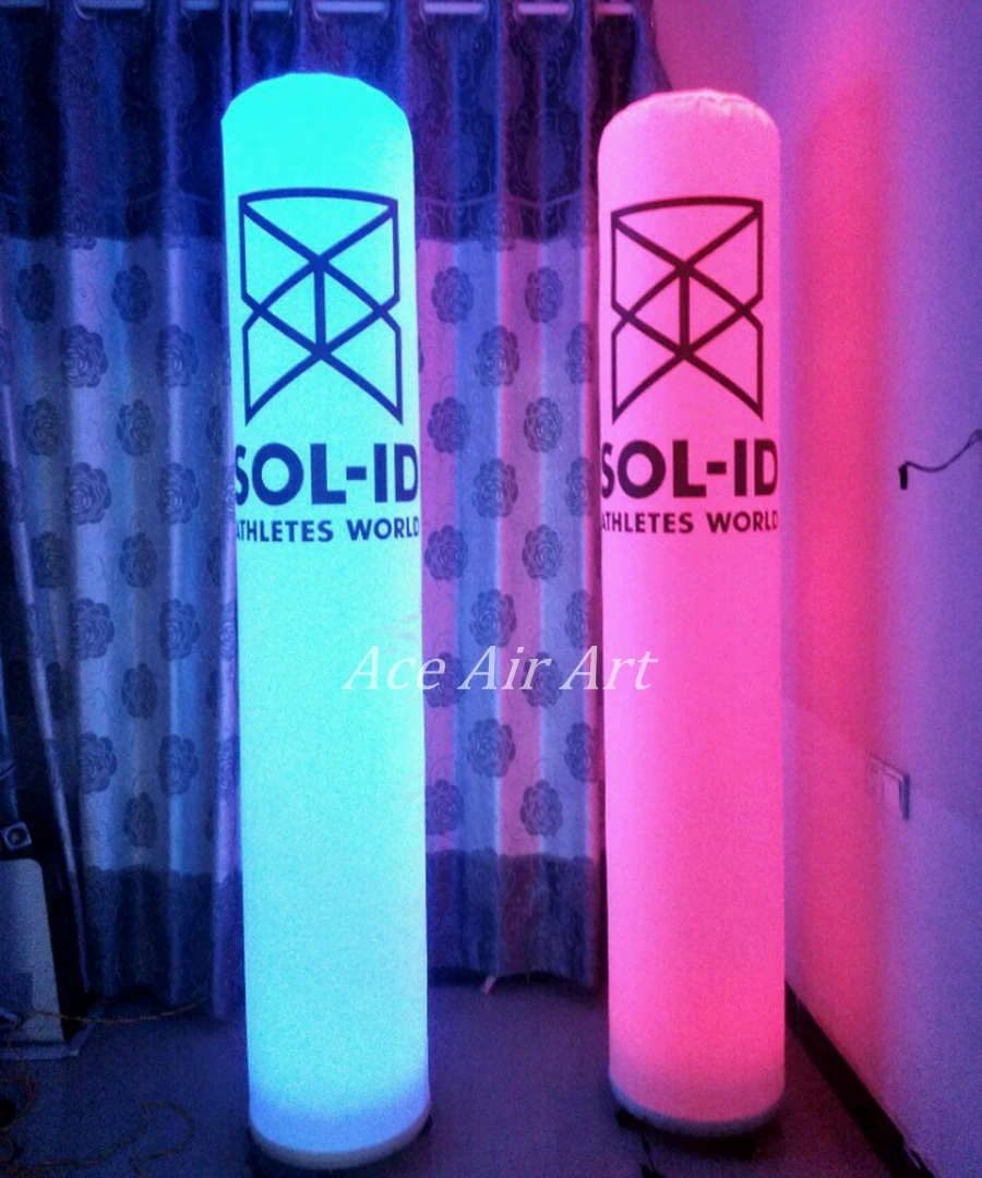 2.2 m High Inflatable Pillar LED Pillar Lights for Advertising