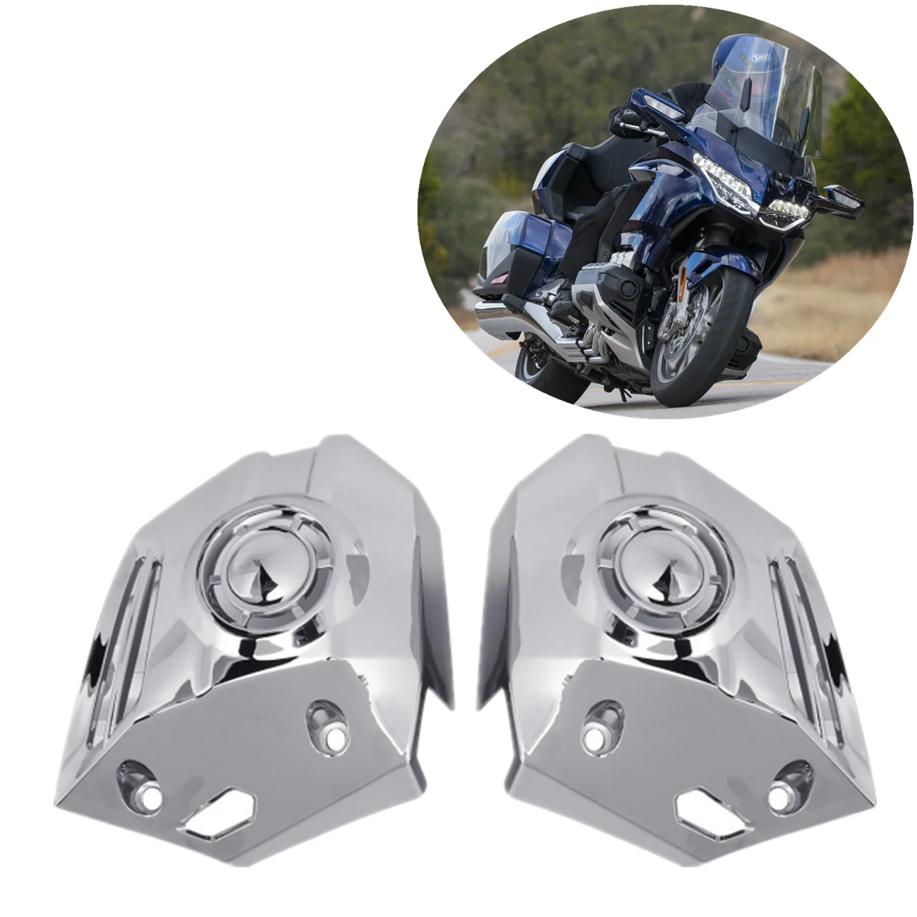 Motorcycle Lower Cowl Covers For Honda Gold Wing GL1800 GL 1800 2018-2020 2019 Chrome L & R