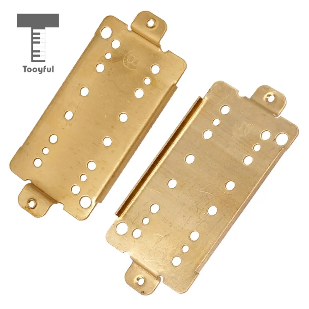 Durable Pack of 2 Brass Humbucker Guitar Pickup Base Plate for Electric Guitar Replacement Parts 52mm