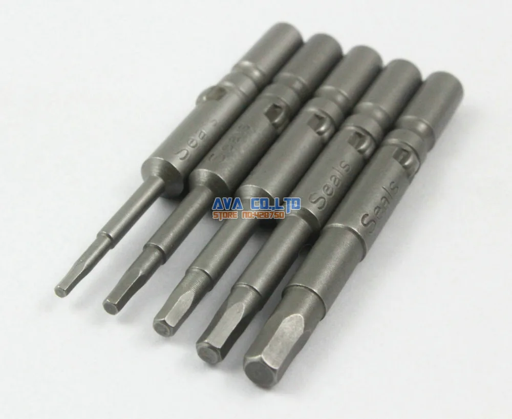 1 Set 5 Pieces Hexagon Screwdriver Bit Set 6mm Round Shank 60mm Long (Fit 802 Electric Screwdriver)