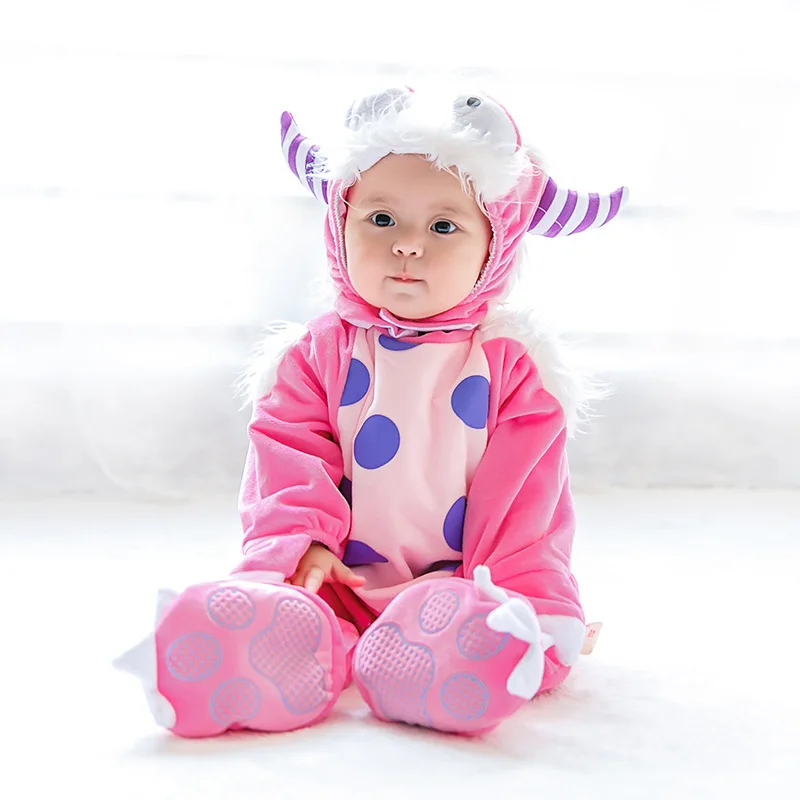 Kids Baby Goat Animal Cosplay Costume for Halloween and Purim Festival Holiday Performance Baby Clothing Rompers