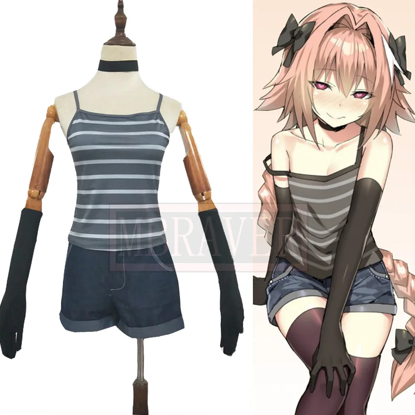 

FGO Fate/Apocrypha Rider of Black Astolfo Sailor Suit Daily Wearing Outfit Uniforms Cosplay Costume Custom Made Any Size