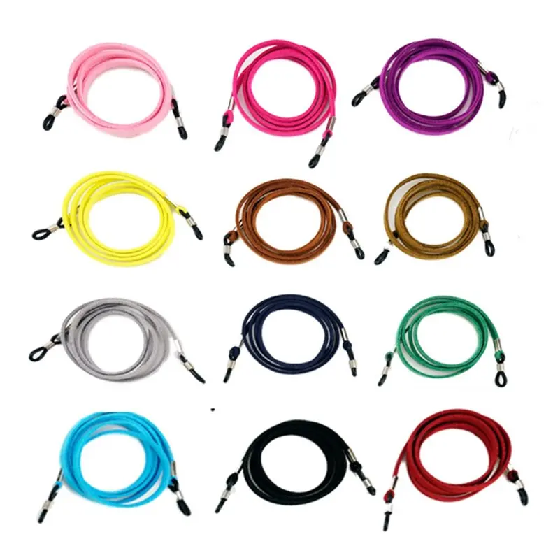 Bunte Leder Gläser Gurt Lanyards Neck String Anti-slip Sonnenbrille Brillen Cord Halter Brillen Retainer