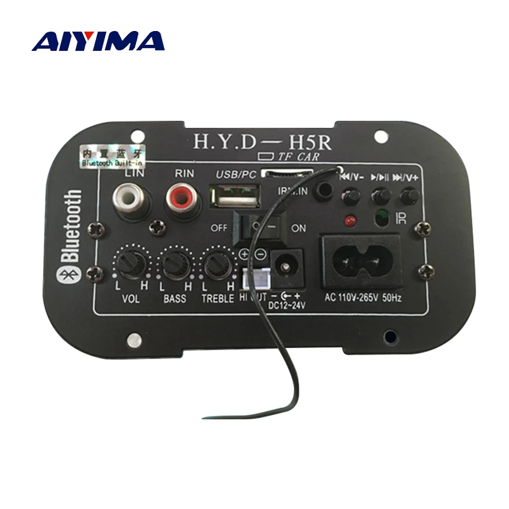 AIYIMA Subwoofer Amplifier Board Car Bluetooth Audio Amplifiers 12V 24V 220V For 5-8inch Speakers DIY