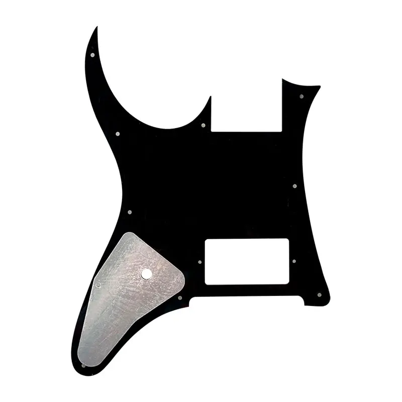 Pleroo Custom Guitar Parts - For MIJ Ibanez RG 350 EX Guitar Pickguard Blank With Bridge Humbucker Pickup Scratch Plate Black