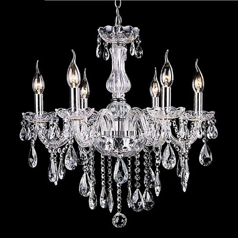 Cheap crystal chandelier home lighting lustres de cristal E14 bulb light fixtures Chandelier and Pendant Living Room Indoor Lamp