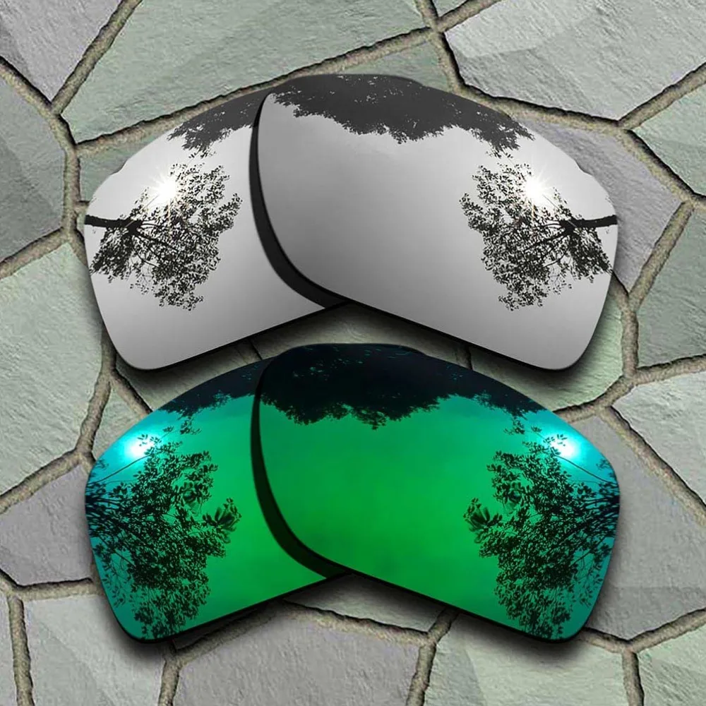 

Chrome&Jade Green Sunglasses Polarized Replacement Lenses for Oakley Big Taco