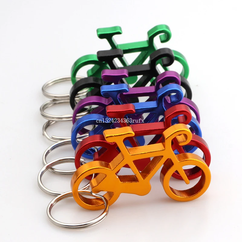 200pcs Bike Shaped Wine Openers Keychain Bicycle Keyring Bottle Wine Beer Opener Tool Muilti Colors