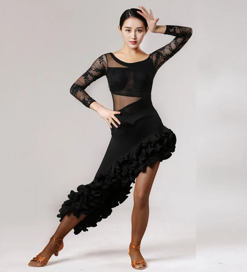 Latin Dance Skirt Latin Dance Costume Fringe Salsa Tango Dance D0105