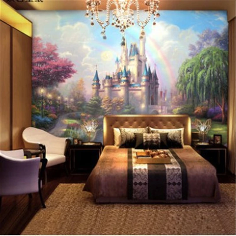 

beibehang 2015Custom 3d mural Continental bedroom living room TV wall background 3D fantasy castle entrance 3d photo wallpaper