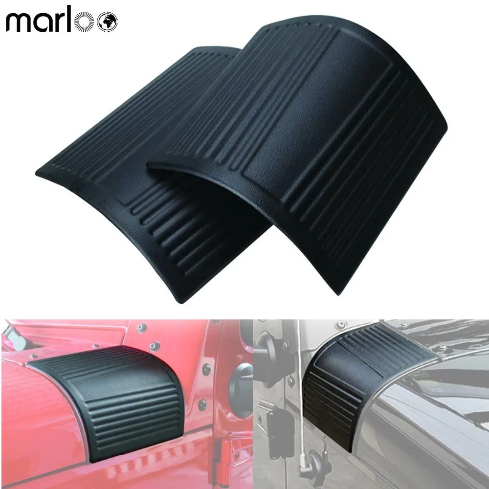 Black Cowl Body Armor Cowling for 2007-2016 Jeep Wrangler JK Unlimited Rubicon Sahara Accessories Pair