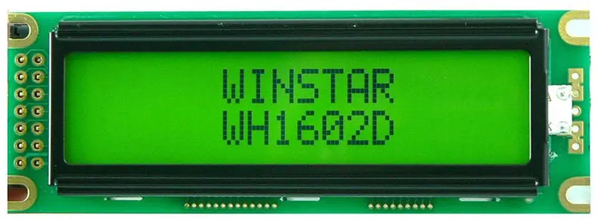 

WH1602D WINSTAR 16*2 LCD 5V Modulewhich is built in with ST7066 controller IC or equival screen green backlight new and original