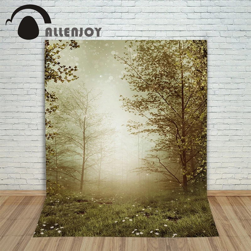 Allenjoy studio photography backgrounds Grassland trees fog forest newborn nature backdrops fotografia photographic wallpaper