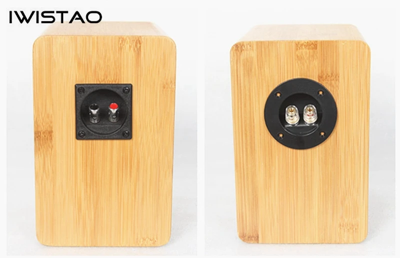 IWISTAO HIFI 4 Pollici Altoparlante Gamma Completa Armadietto Vuoto Invertito 1 Pair Finito di Legno di Bambù per il Tubo Amplificatore
