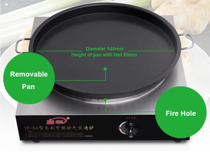 Poêle à petits pains frits de bureau, Type poêle à gaz, Commercial, pour boulettes frits, Machine à crêpes, cuisinière à économie d'énergie