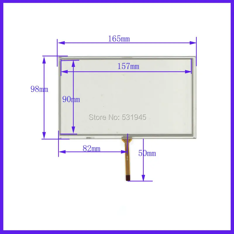 

ZCR-1472 7 дюймов для AT70TN90 165 мм * 98 мм 4 провода сенсорный экран для gps стекло ZCR-1472 7 Сенсорная Панель 165*98