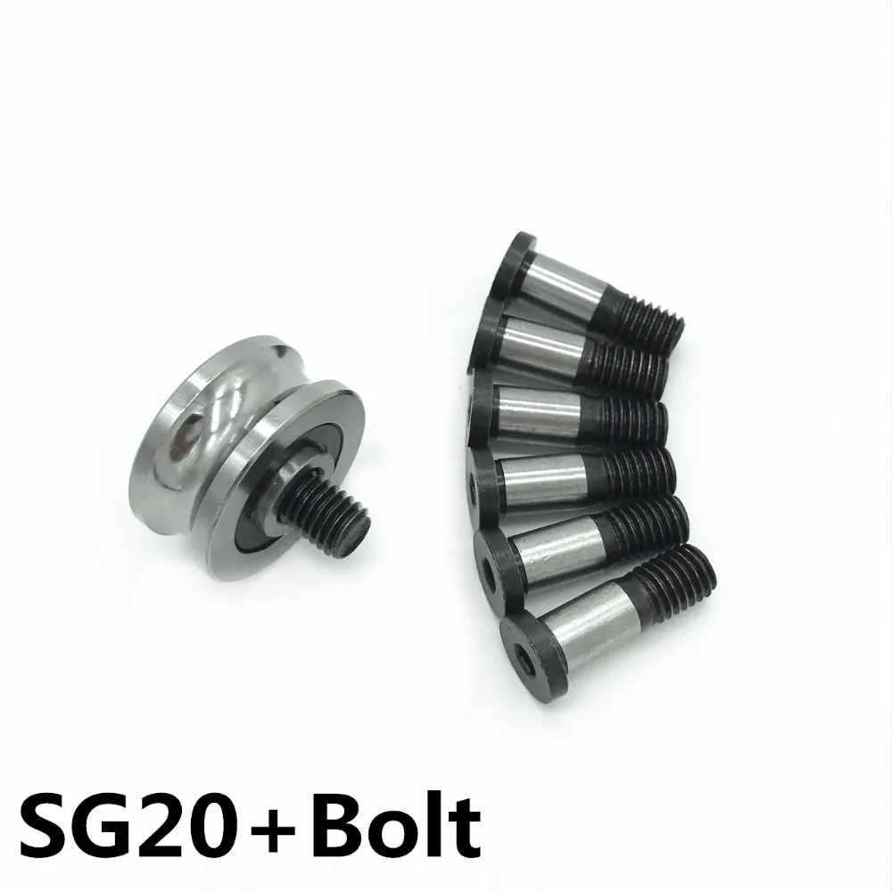 

2pcs SG20+Blot Bearing and bolt supporting sales U groove bearing 6x24x11 mm double row sealed ball bearing