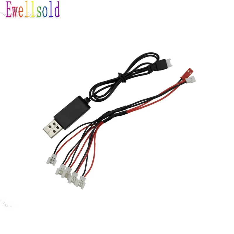 Ewellsold X5C X5 RC RC quadcopter RC drone onderdelen 3.7 v 500 mah Li-po batterij USB lader kabel + 5 in 1 kabel 3 sets = 6 stks/partij