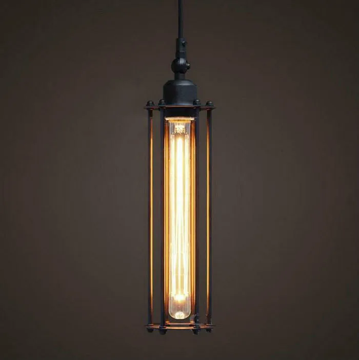 

AC100-240V Retro T30 Edison bulb Pendant lamps Restaurant aisle Bar punk vertical Alcatraz chandeliers hanging lamps