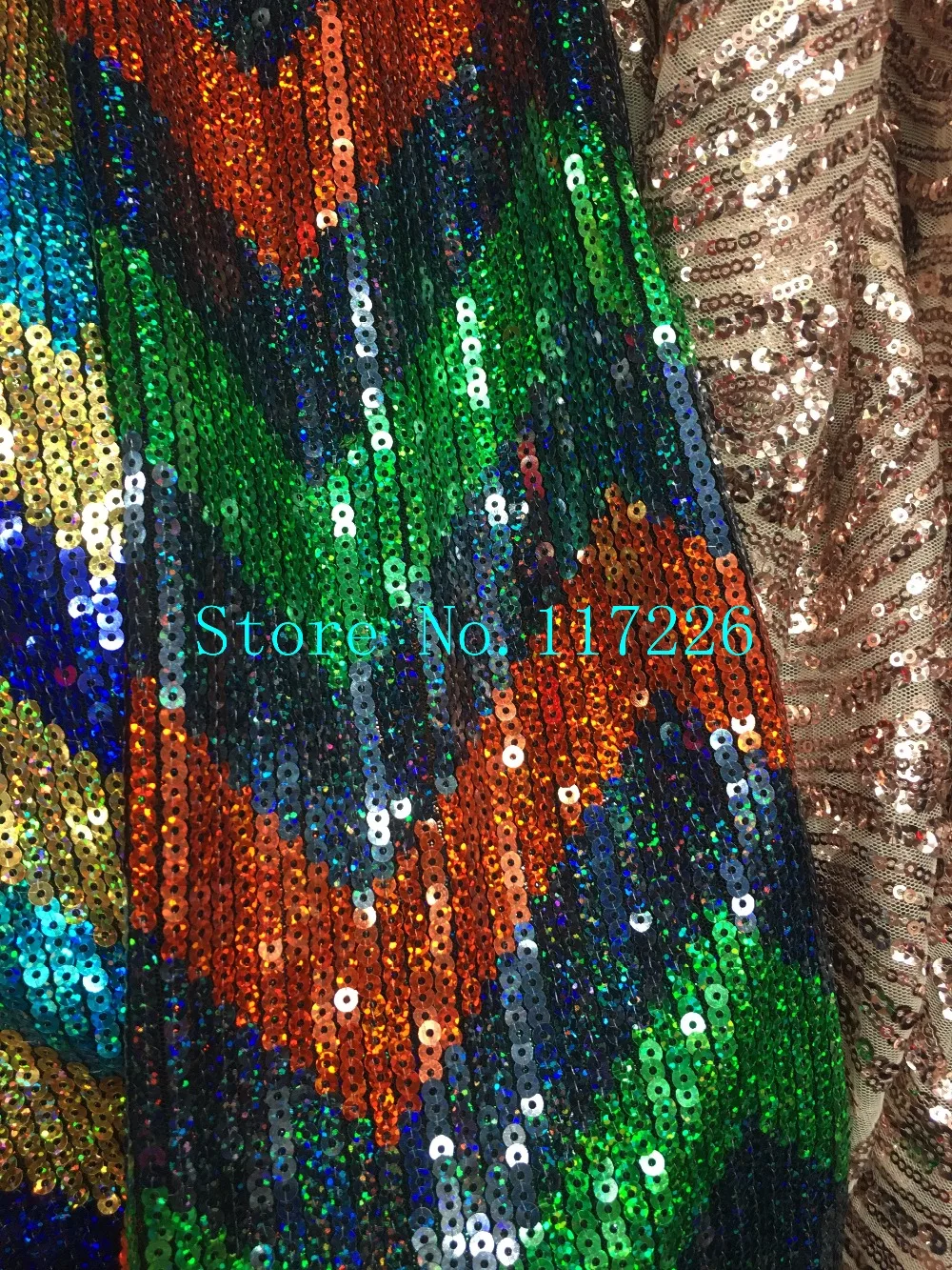 

French Tulle Lace sequins Mesh Wedding Dress Fabric JRB-7106 Latest Design with color ful sequins High Quality