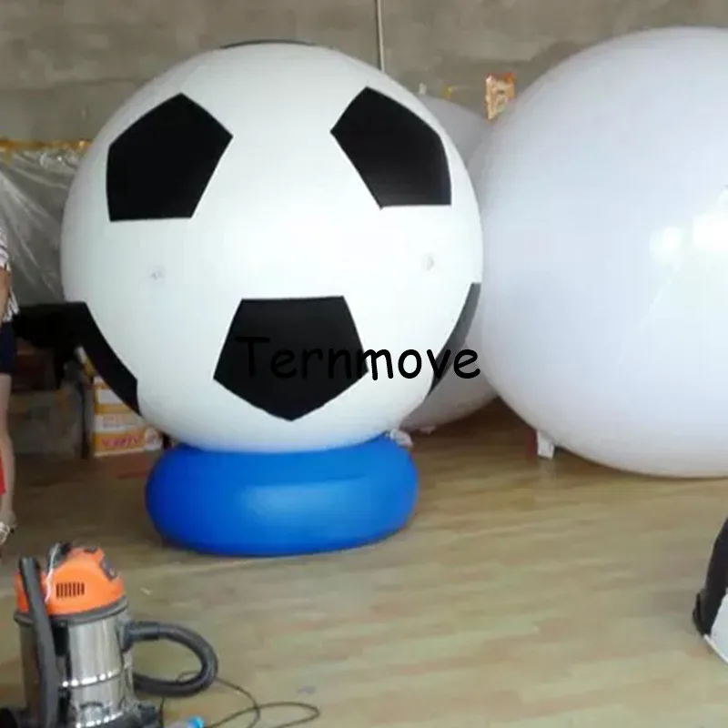 

large inflatable soccer balloon with bottom sport ball PVC football Event Display helium balloon large sky balloons