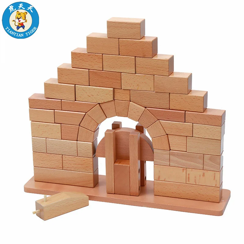 

Montessori Material Sensory Toys Baby Early Education Building Blocks Preschool Teaching Aids Roman Bridge