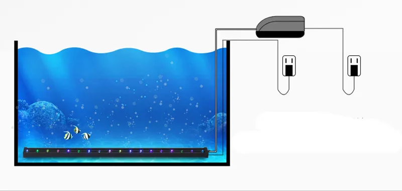AC110V-220V Multicolor Onderwater Aquarium Led Bubble Light Air Stenen Aquarium Air Curtain Bubble Led Lamp Aquariu
