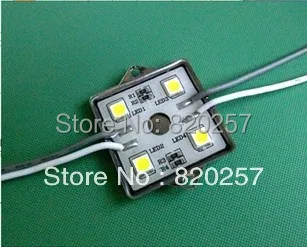 

Free shipping 100pcs/lot DC12V waterproof 4pcs 5050 SMD led module aluminum housing white/warm white/red/green/blue/yellow