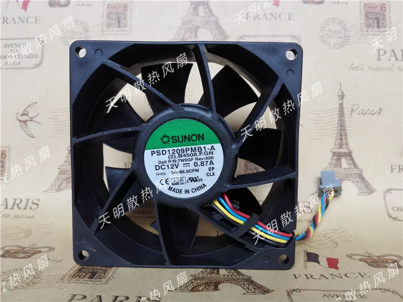 

SUNON PSD1209PMB1-A (2).B4508.F.GN DC 12V 0.87A 90X90X38mm Server Cooling Fan