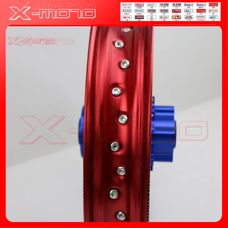 15mm Front 1.60-17 Rear 1.85-14 inch Alloy Wheel Rim with CNC Hub For KAYO HR-160cc TY150CC Dirt Pit bike 14/17 inch Red wheel