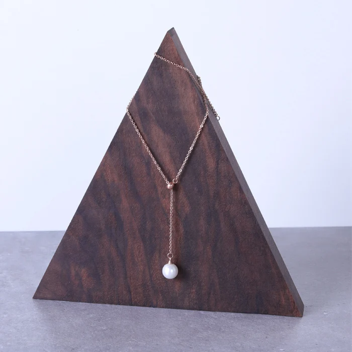 Black Walnut Triangle Bracelets Bangle Display Holder Jewelry Display Blocks Earrings Ring Pendant Showcase