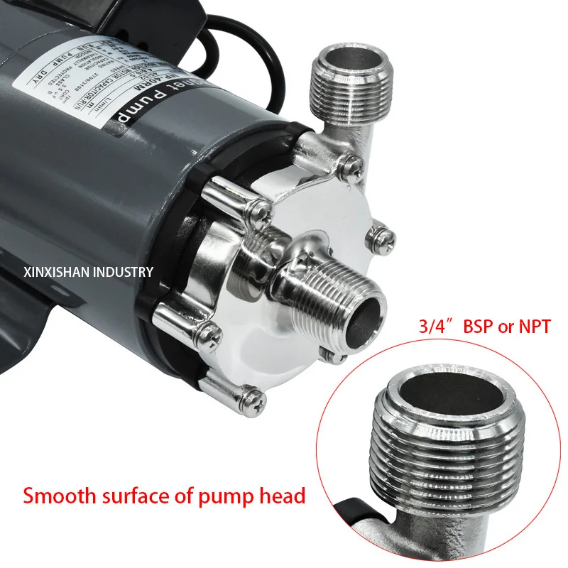 Home brew Pump MP-40RM Large flow Magnetic drive Water Pump Stainless Steel head Pump water 3/4\