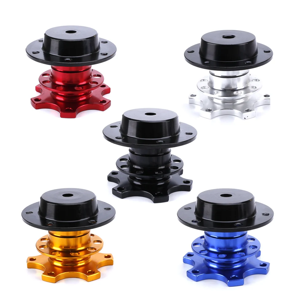 Universal 6 Hole Racing Steering Wheel Quick Release Hub Volante Quick Release Hub Adapter Removable Snap Off Boss Kit