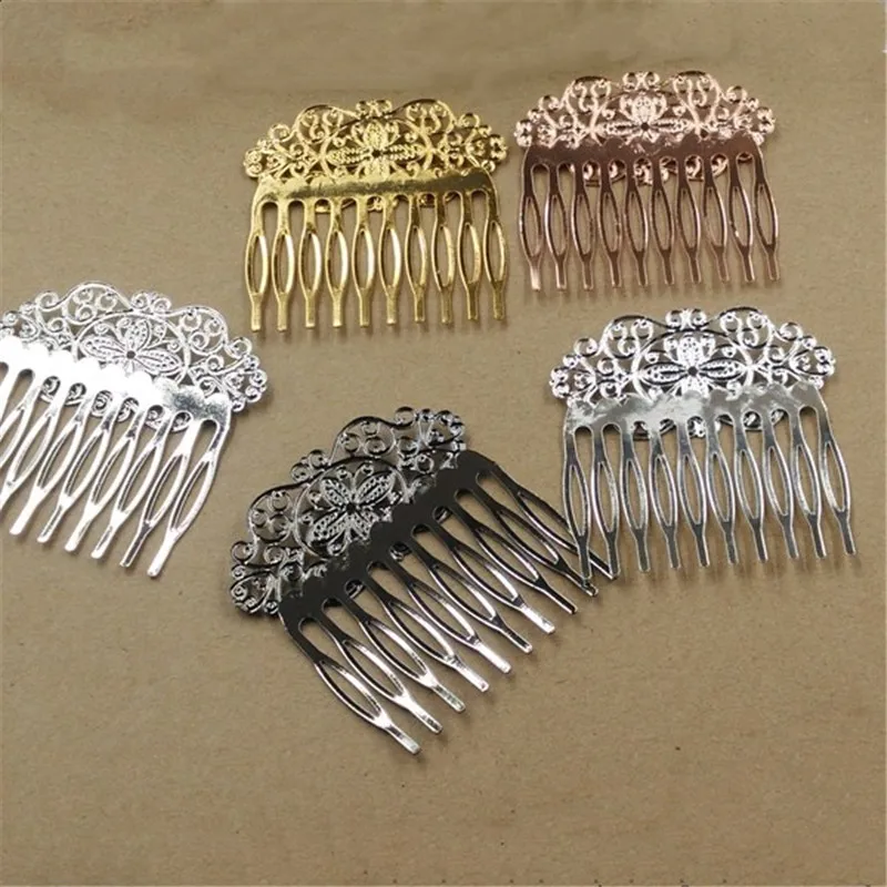 1pc 55x60mm 10 Teeth Flowers Flamenco Comb Hair Clip Headwear Hairpin Leagues For Women Chinese Accessories Ornaments Supplies