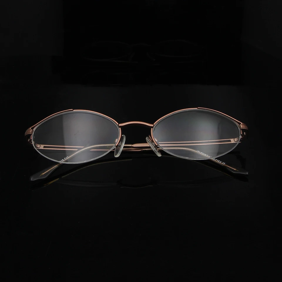 Metal Half Rim Optical Frame Glasses Women Spectacles Frame Eyeglasses Men Oval Clear Lens Lunette Femme Eyewear Accessories