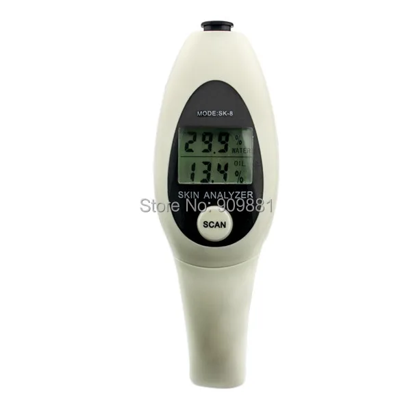 Portable Digital Skin Care Tester Dual LCD Precision Moisture Oil Analyzer Monitor Latest Bioelectrical Impedance With Package