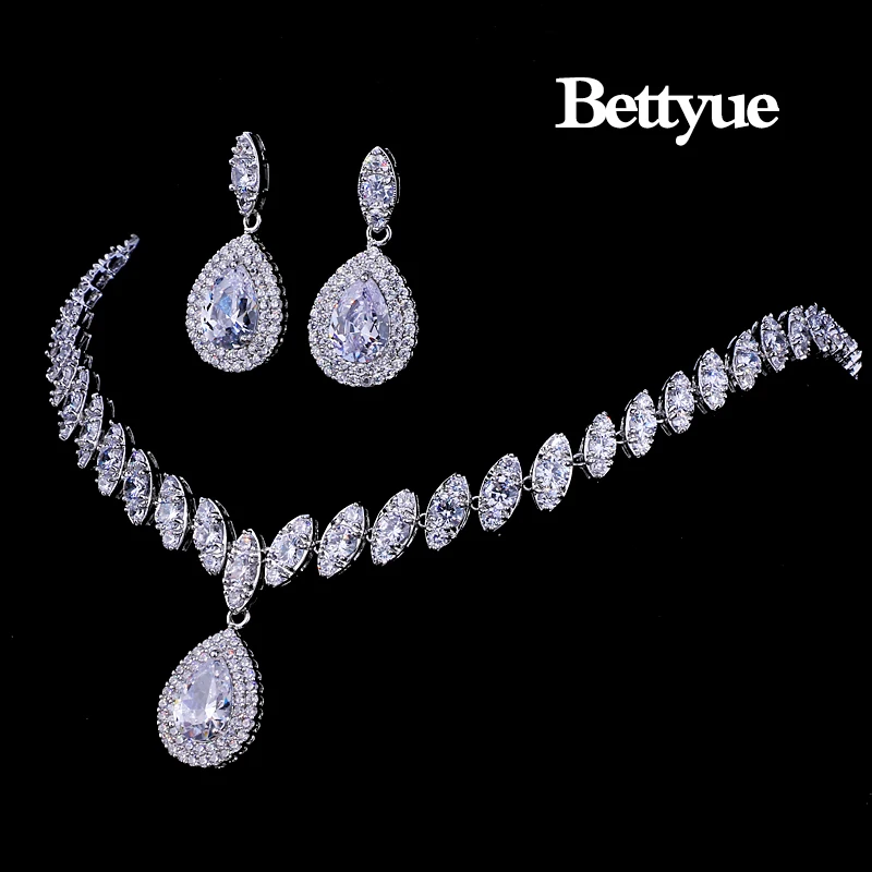 Bettyue Brand Fashion New Jewelry Sets AAA Multicolor Zircon Gothic Personality Bridal Jewelry For Woman Wedding Charm Gift