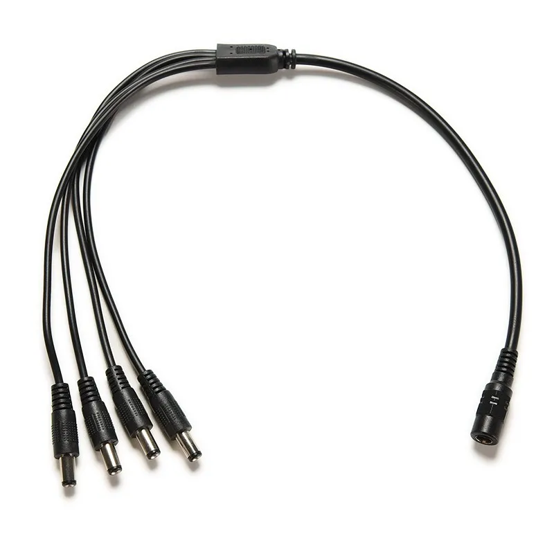 1 PC DC 12 V 1 męski na 4 męski bezpieczeństwa CCTV zasilacz do kamery kabel adaptera 2.1mm x 5.5mm Y Splitter złącze przewód