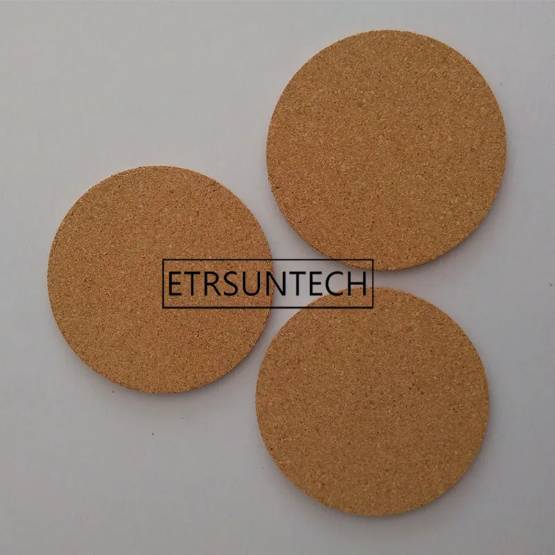 

1000pcs Classic Round Plain Cork Coasters Heat-insulated Cup Mats 10cm Diameter for Wedding Party Gift