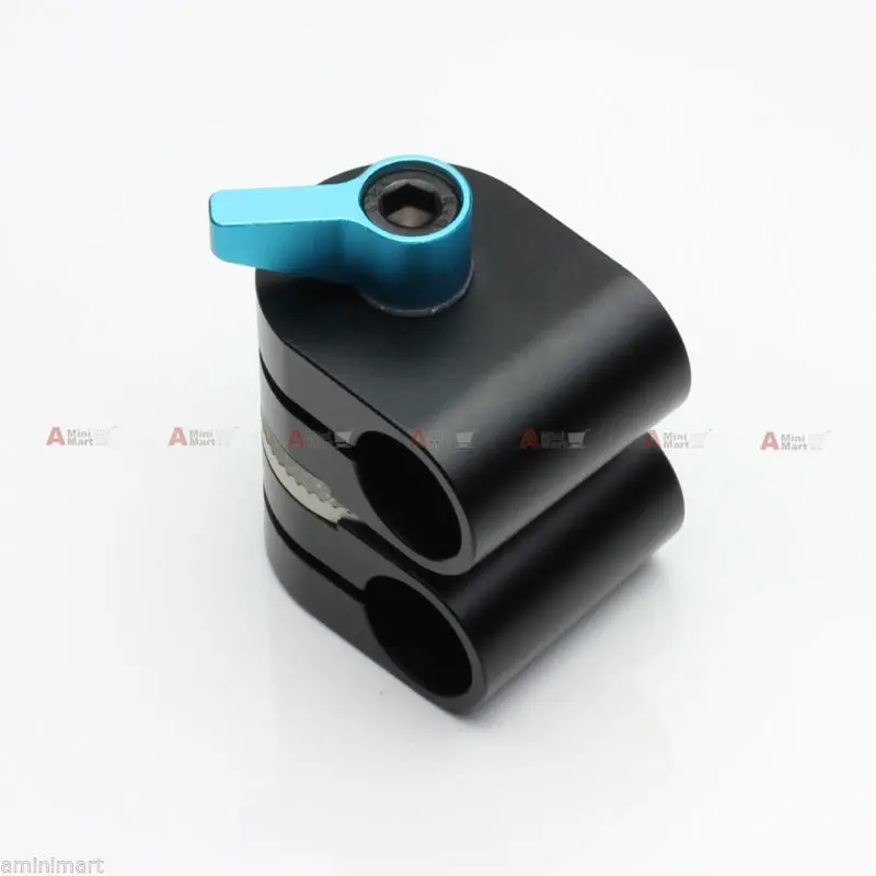 15mm Rod Clamp DSLR Rig 360 Degree Swivel Extension Arm Rail Block fr 15mm Rod System Follow Focus Movie Camera Matte Box EVF