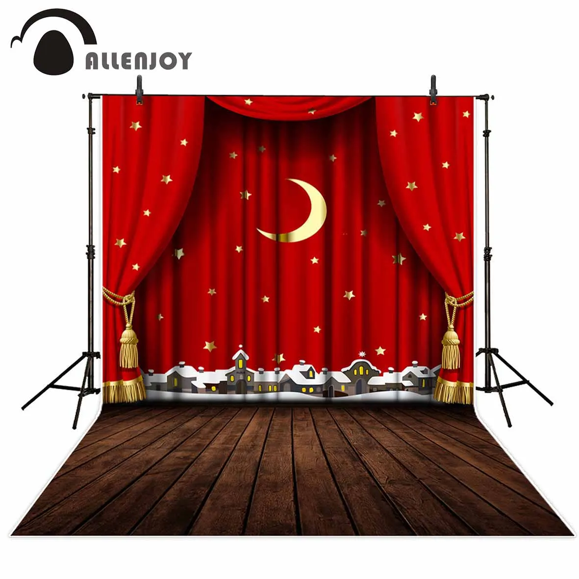 Allenjoy new arrivals photo backdrops Gold moonlight Stars Town Drama street backdrop photocall photo printed excluding stand