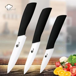 Ceramic Knives Set for Kitchen Paring Utility Slicing Fruit Vegetable Cutter 3 4 5 inch White Zirconia Blade Cooking Tool