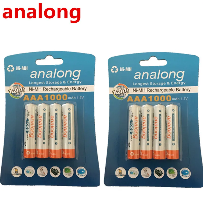 Analong 1.2V AAA 3A NIMH 1000Mah แบตเตอรี่ AAA Aaa Batteria แบตเตอรี่ Ni-MH แบตเตอรี่ชาร์จ