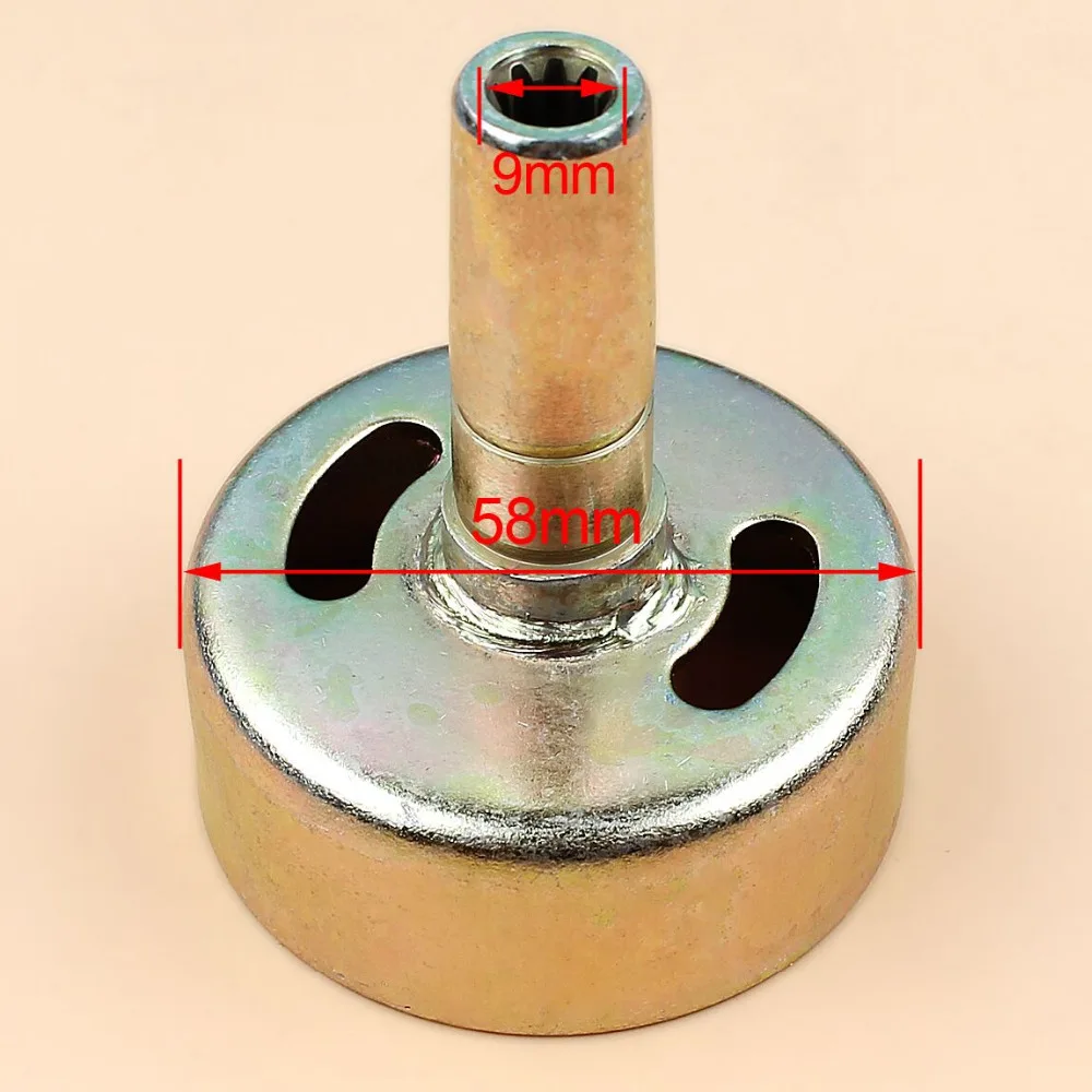 9T Gigi Clutch Drum Gear Pinion Clutch Bell Fit Honda GX25 GX 25 4 Siklus Gas Mesin Kecil motor Pemangkas Generator Mesin Pemotong