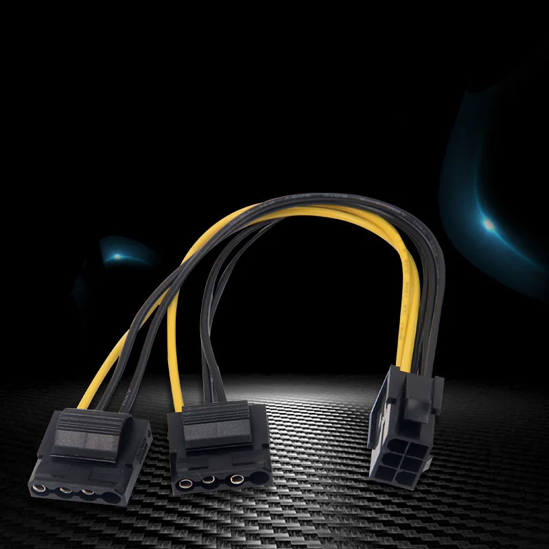 Кабель питания 6Pin Female/Dual 4Pin Female для видеокарты Molex 4Pin