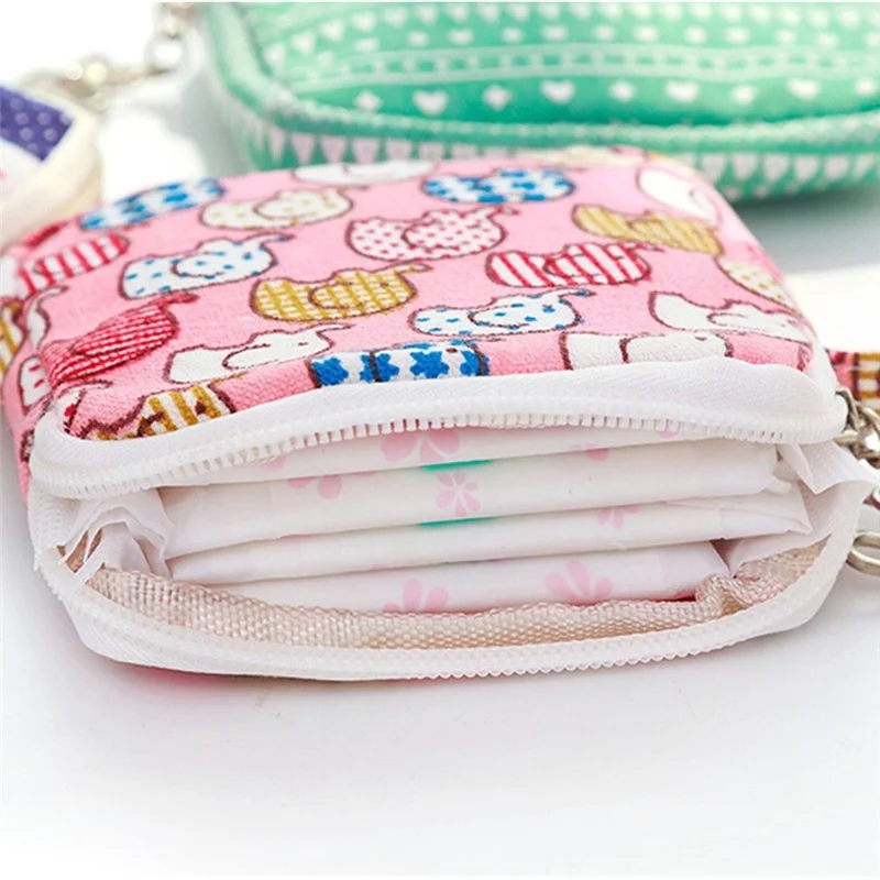 2019 Girl Sanitary Napkin Bag Brief Cotton Sanitary Storage Bag Travel Bags Woman Towel Holder Pouch Cosmetic Bags & Cases