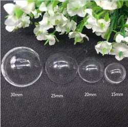 12 Pcs Glass Vial Pendant Set - 30mm/25mm/20mm/15mm Half Dome Locket for Fashion Jewelry, DIY Crafts & Home Decor