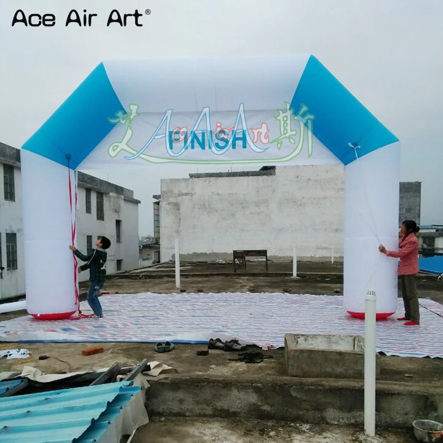 Cor fresca 6x4m esportes atléticos infláveis correndo início acabamento linha arco cerimória torre portão de evento feito por ace air art